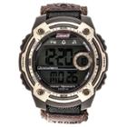 Men's Coleman 10 Digit Lcd Alarm Chronograph Multi - Function Watch - Brown