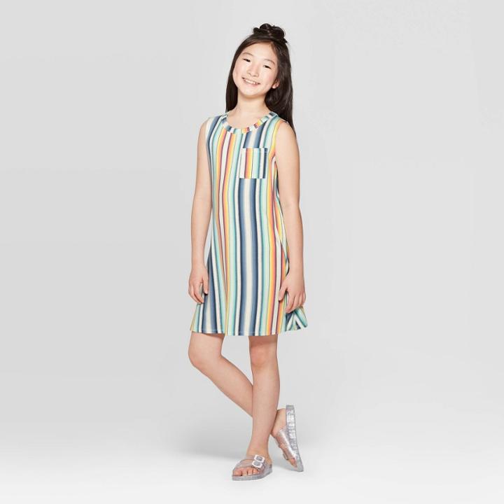 Girls' Pocket Tank Dress - Art Class S,