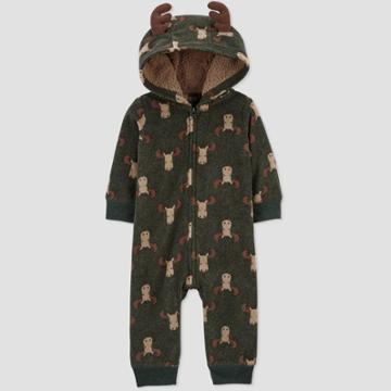 Baby Boys' Moose Rompers - Just One You Made By Carter's Olive Green Newborn