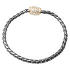 Daxx 2 Ct. T.w. Journee Collection Round Cut Cz Pave Set Magnetic Clasp Bracelet In Brass - Gunmetal