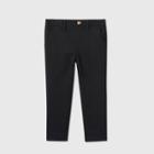 Toddler Boys' Stretch Uniform Straight Fit Pants With Rib Waistband - Cat & Jack Black