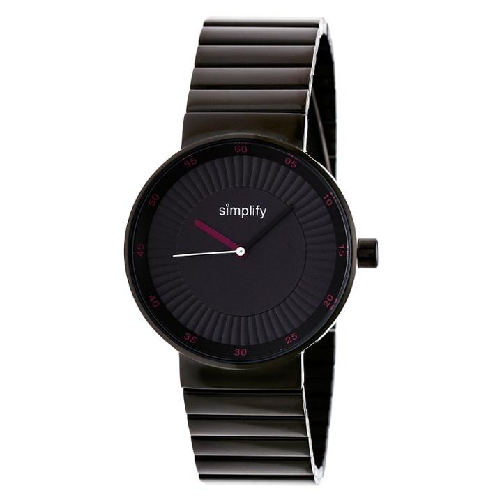 Simplify The 4600 Men's Bracelet Watch - Black/fuchsia