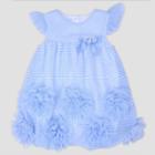 Nate & Annee By Nannette Baby Girls' Rosette Romper Nate & Annee Blue/white