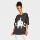 Women's Tupac Short Sleeve Oversized Graphic T-shirt - Black