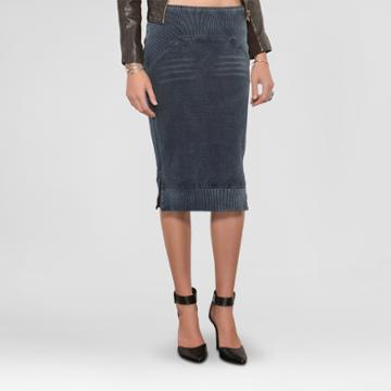 S&p By Standards & Practices Women's Indigo Premium Denim Knit Pencil