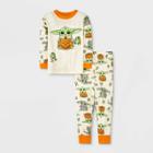 Toddler Boys' Star Wars Toddler Yoda Halloween Pajama Set - Orange