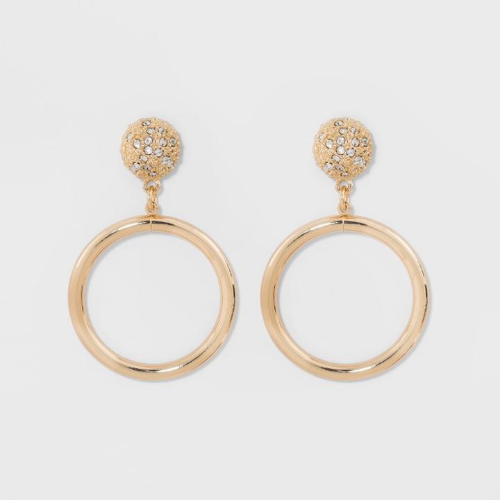 Sugarfix By Baublebar Embellished Studs Hoop Earrings - Gold, Girl's