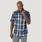 Wrangler Men's Atg Short Sleeve Plaid Button-down Shirt - Black