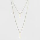 Target Short And Long Layered Pendant Necklace - A New Day Gold