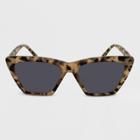Women's Tortoise Shell Print Angular Cateye Sunglasses - Wild Fable Brown