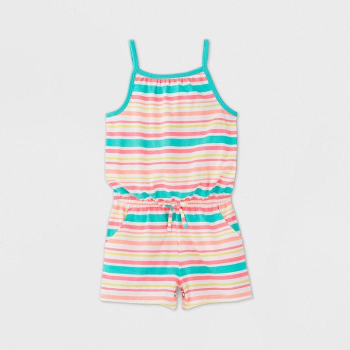 Toddler Girls' Tank Top Striped Romper - Cat & Jack