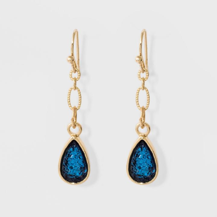 Druzy Earrings - A New Day Gold/blue