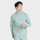 Men's Big & Tall Gym Fleece Hooded Sweatshirt - All In Motion Light Mint Xxxl,