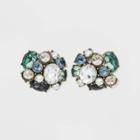 Sugarfix By Baublebar Crystal Cluster Stud Earrings - Green, Women's,