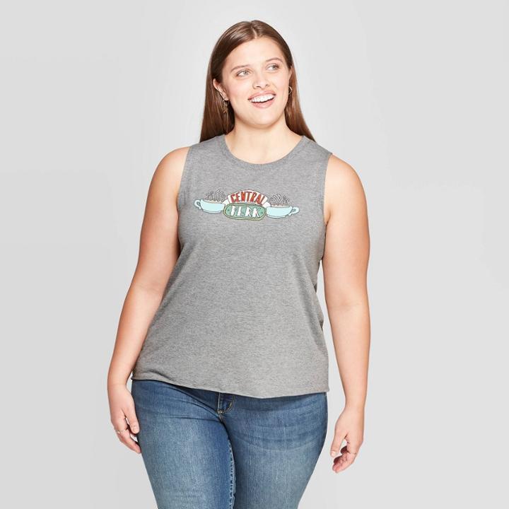 Target Women's Friends Central Perk Plus Size Graphic Tank Top (juniors') - Gray