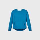 Girls' Soft French Terry Crewneck Sweatshirt - All In Motion Teal