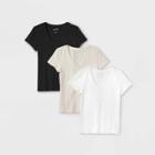 Women's Short Sleeve 3pk T-shirt - Universal Thread White/black/cream