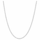 Tiara Sterling Silver 18 Diamond-cut Ball Chain Necklace, Size: