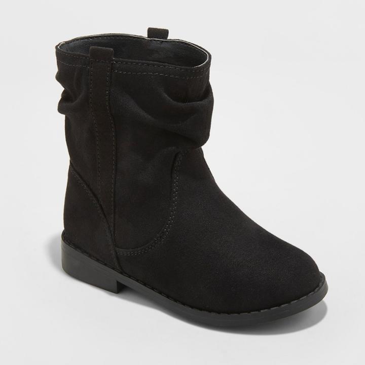 Toddler Girls' Anita Scrunch Fashion Boots - Cat & Jack Black
