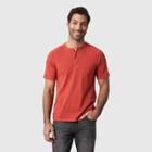 United By Blue Men's Organic Henley T-shirt - Chili Red