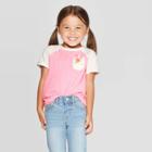 Toddler Girls' Short Sleeve Baseball T-shirt - Cat & Jack Pink