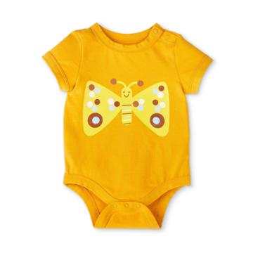 Baby Butterfly Print Shoulder Button Short Sleeve Bodysuit - Christian Robinson X Target Yellow Newborn