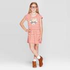 Girls' Flip Sequin Fox Print A Line Dress - Cat & Jack Orange