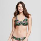 Tori Praver Seafoam Women's Birds Of Paradise Bralette Bikini Top - Faded Army D/dd, Green