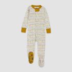 Honest Baby Boys' Herring Bone Footed Pajama - Gray