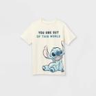 Boys' Disney Lilo & Stitch Short Sleeve Graphic T-shirt - Off-white Xs - Disney