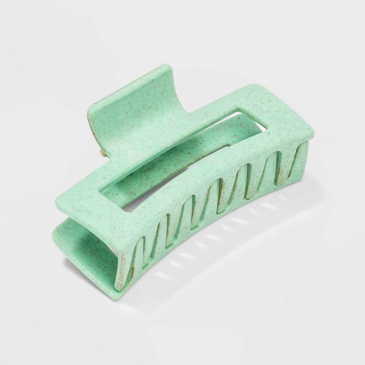 Rectangular Claw Hair Clip - Universal Thread Green