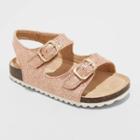 Toddler Girls' Tisha Footbed Sandals - Cat & Jack Rose Gold