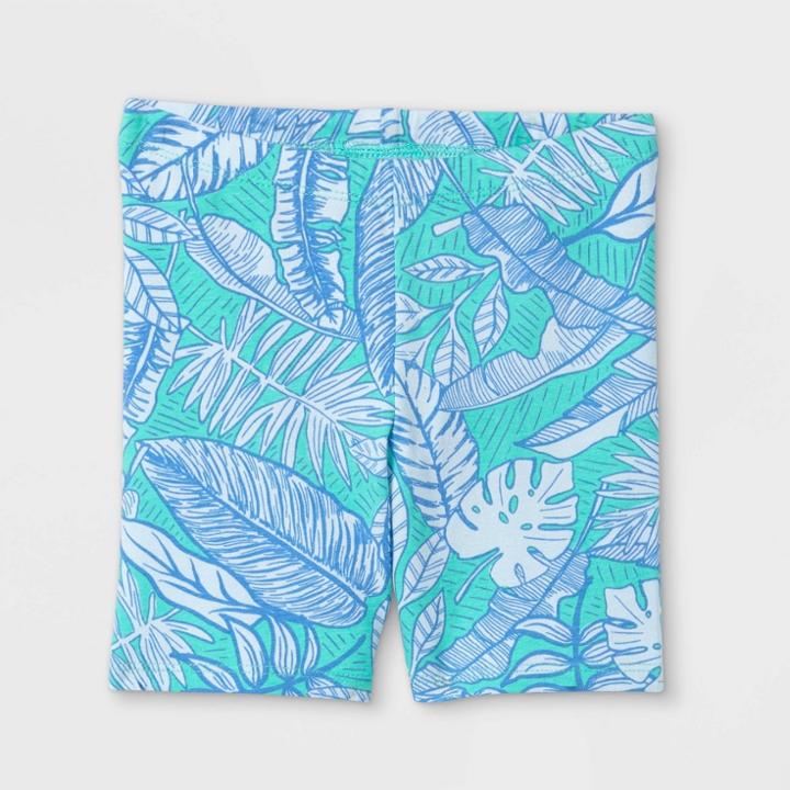 Toddler Girls' Tropical Floral Bike Shorts - Cat & Jack