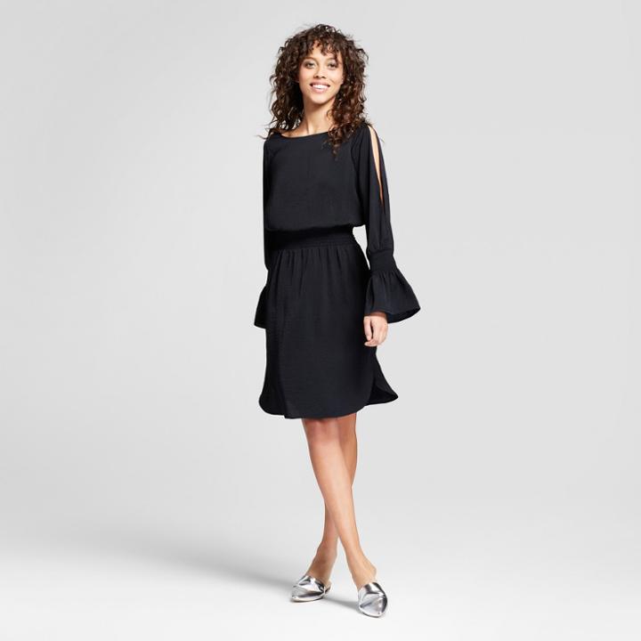 Women's Slit Sleeve Easy Waist Dress - Mossimo Black