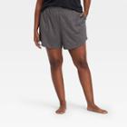 Women's Plus Size Mid-rise Knit Shorts 5 - All In Motion Dark Gray