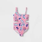 Girls' L.o.l. Surprise! One Piece Swimsuit - Xs, Blue/blue/pink
