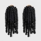 Beaded Drop Earrings - A New Day Black