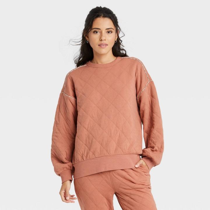 Women's Quilted Sweatshirt - Universal Thread Pink