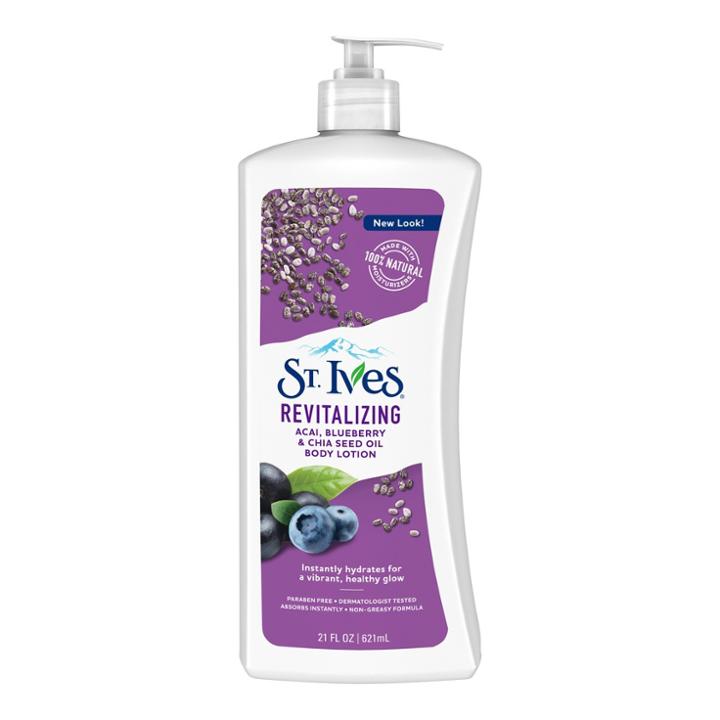 St. Ives Revitalizing Body Lotion Acai, Blueberry & Chia Seed Oil