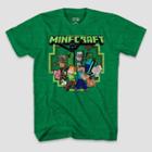 Boys' Minecraft Short Sleeve Graphic T-shirt - Heathered Green