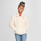 Say What? Say What Girls' Side Zip Sherpa Jacket - Cream