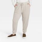 Women's Plus Size Cozy Jogger Pants - Universal Thread Cream