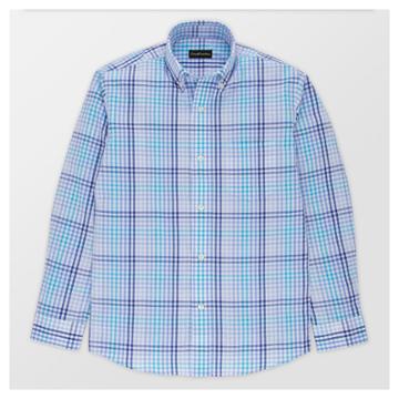 City Of London Long Sleeve Boys' Button-down Shirt - Bright Blue -