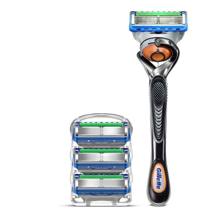 Gillette Proglide Mens Razor Handle + 4 Cartridge Refills,