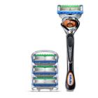 Gillette Proglide Mens Razor Handle + 4 Cartridge Refills,
