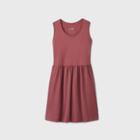 Women's Sleeveless Babydoll Dress - Universal Thread Burgundy