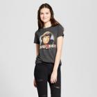 Women's Knight Rider Short Sleeve Crew Neck T-shirt - Awake (juniors') - Charcoal