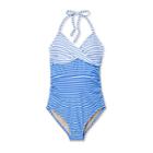 Wrap Front Halter One Piece Maternity Swimsuit - Isabel Maternity By Ingrid & Isabel