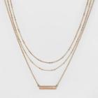 Sugarfix By Baublebar Layered Necklace With Bar - Gold, Girl's