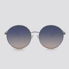 Women's Round Metal Sunglasses - Wild Fable Silver, Women's, Size: Small, Grey/silver